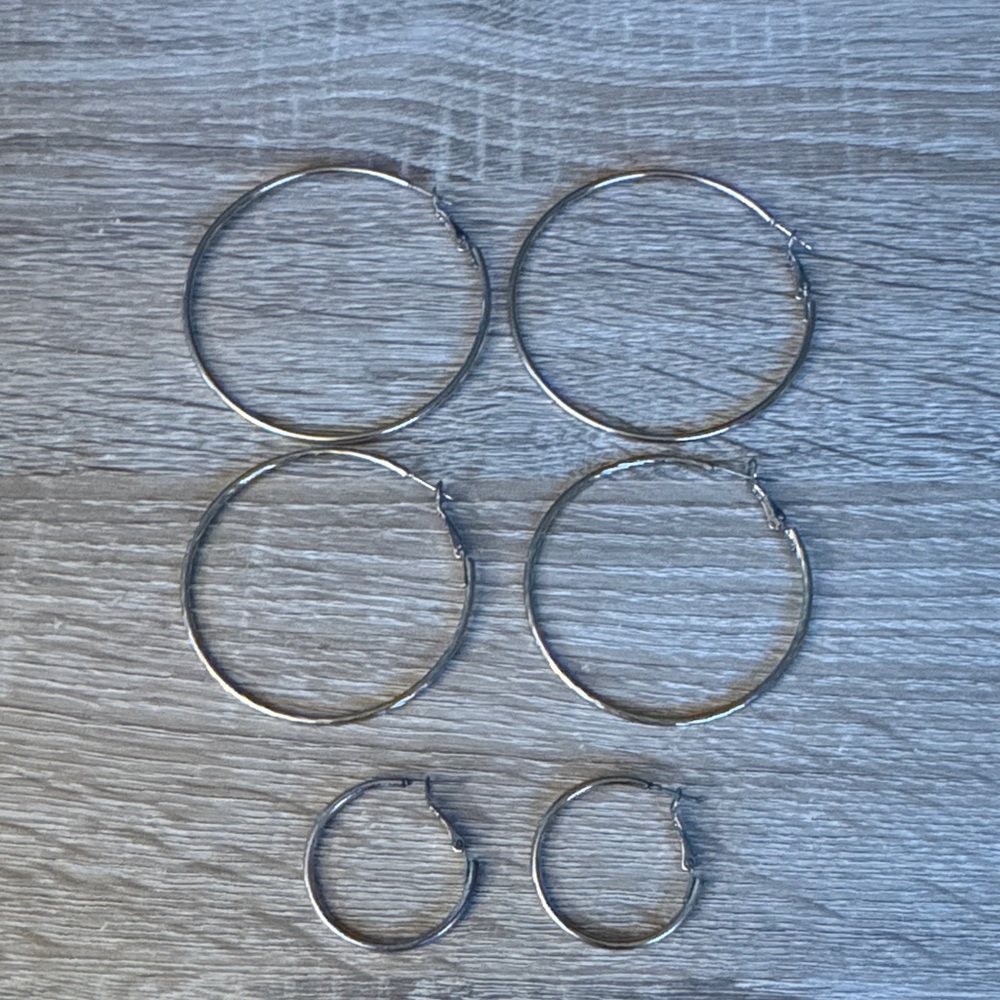 Set of Three, Small, Medium, Large Hoops